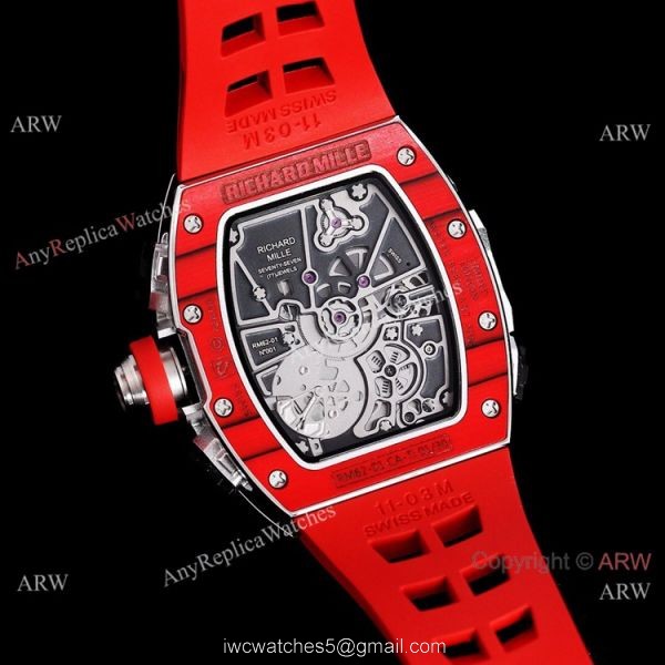 Red Richard Mille Tourbillon Watch Rm 62-01 High End Replica For Men 7