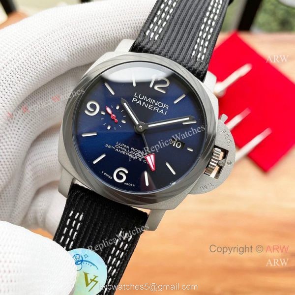 Blue Face Luminor Panerai Luna Rossa Challenger Of The 36th Americas Cup Replica Watches 7