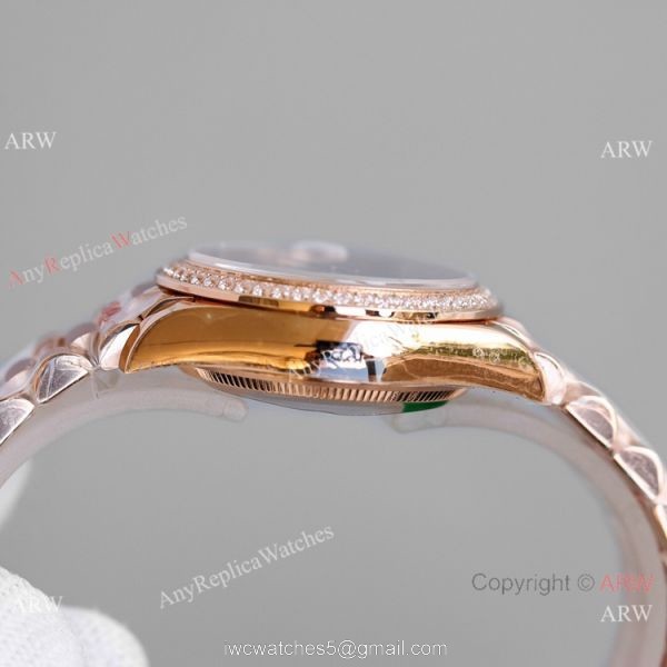 TR Factory 904L Steel Rolex Oyster Perpetual Datejust 31mm Lady Rose Gold Diamonds 7