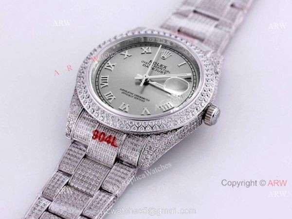 Diamond Rolex Datejust 41 For Men High End Replica Watches 7