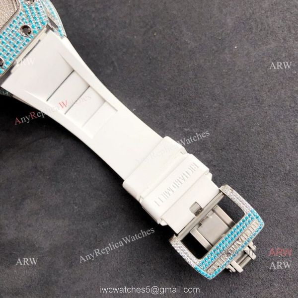 New Diamond Richard Mille RM 11-FM Flyback Chronograph Asia 7750 Watch Replica 7