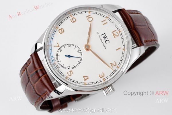 Best ZF Factory IWC Portugieser Automatic 40 White Face Swiss Clone Watches 7