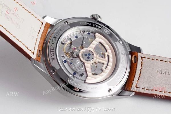 Zf Factory Jaeger-Lecoultre Master Control Date 40mm Silver Dial Brown Leather Band Replica Watch 7