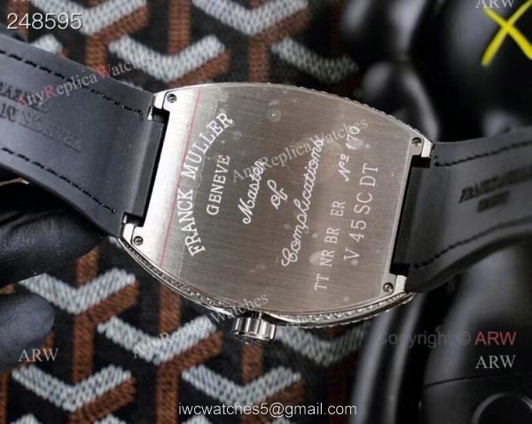 Replica Blue Franck Muller V45 Diamond Watch Franck Muller Revolution 3 Skeleton Watch 7