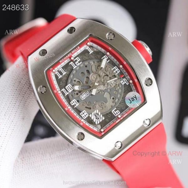 Knockoff Richard Mille RM 030 Rose Gold Watch Black Rubber Strap 7