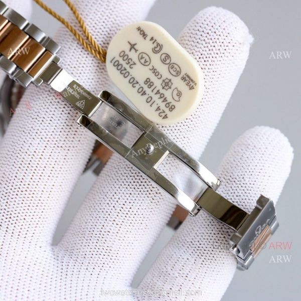 Ladies Omega Constellation 34 Two Tone Rose Gold Watch With Diamonds High Copy 7