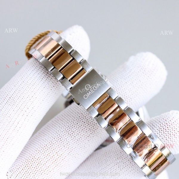 High Quality Replica Omega Constellation Two Tone Rose Gold Ladies Watch 34mm 7