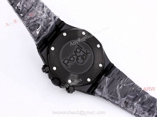 New Frosted Gold AP Watch Royal Oak All Black Chronograph Dial For Men Size 41mm High End Replica 7