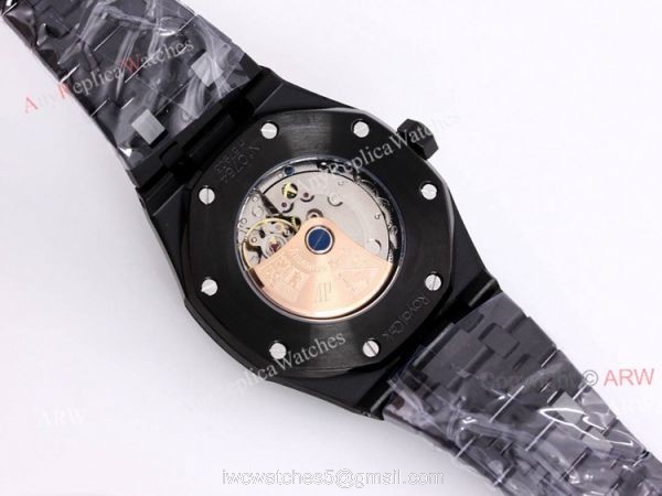 New Audemars Piguet Royal Oak Jumbo Green Dial All Black Mens Replica Watches 41mm 7