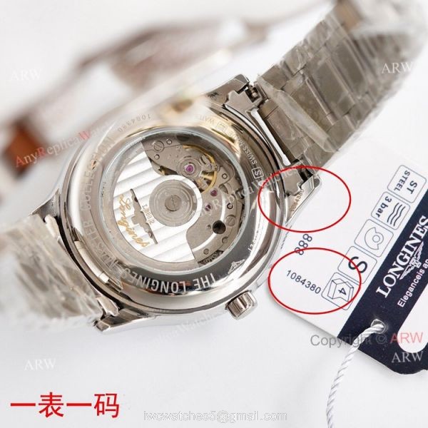 Swiss Grade Longines Master Collection Stainless Steel White Face Automatic Watch Replica For Men 7
