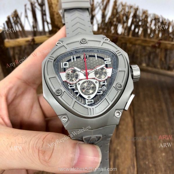 Replica Lamborghini 124bbr Spyder Quartz Watch 47mm Black Rubber Band 7