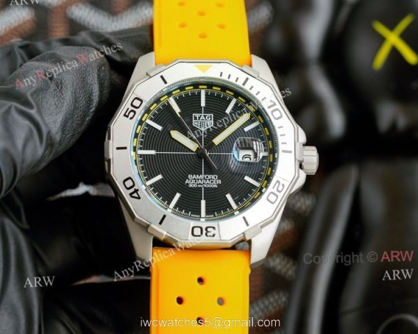 New Tag Heuer Aquaracer 43mm Automatic Replica Watch Special Edition Orange Rubber Band 7