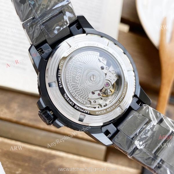 Buy High Quality Replica Tissot Seastar All Black Watch 45mm For Men 7