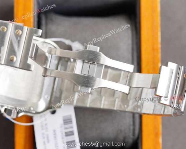 New Green Dial Cartier Santos Dumont XL Two Tone Replica Watch For Men 7
