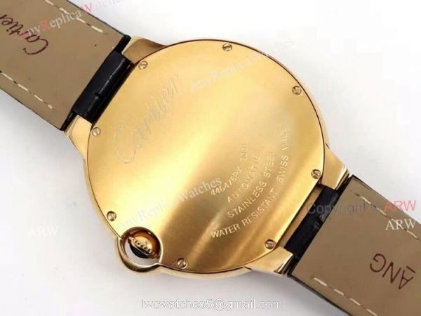 Replica Cartier Ballon Bleu 42mm Gold Watch With Diamonds 7