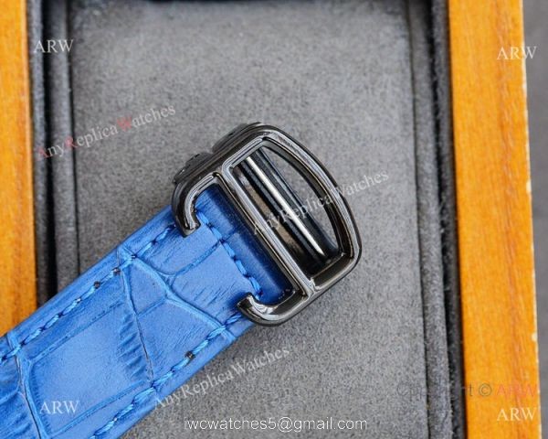 Iced Out Cartier Roadster All Black Watches Leather Strap 7