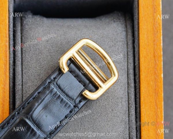 Iced Out Cartier Roadster Chronograph Watches Yellow Gold Case 7