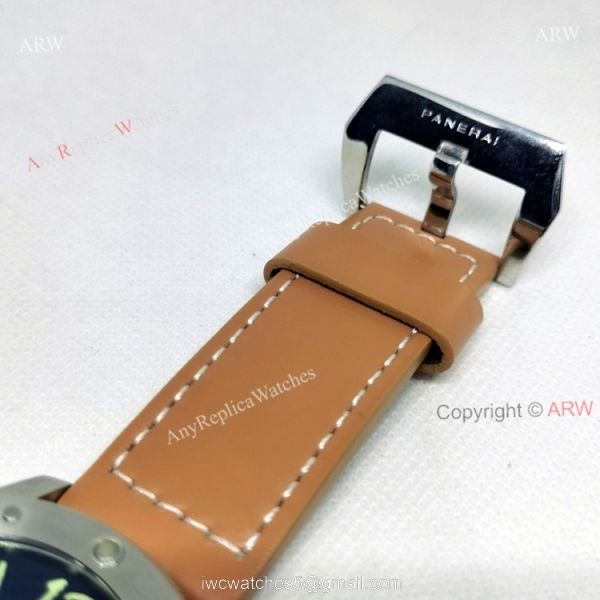 High Quality Replica Radiomir Panerai Egiziano 47mm NEW Black Lattice Dial Brown Leather Strap 7