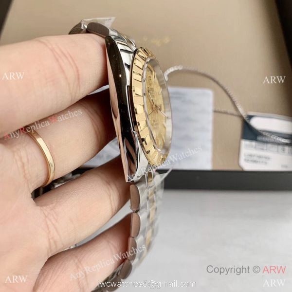 Copy TUDOR Glamour Date+Day Watch Two Tone Gold Watches 7