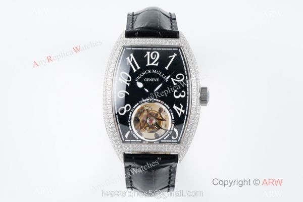 AB Factory Franck Muller Cintree Curvex Imperial Tourbillon Watch Ss Black Dial 7