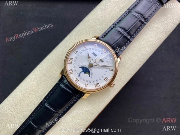 TW Factory Blancpain Villeret Cal.6654 Rose Gold Watch with Moon phase 7