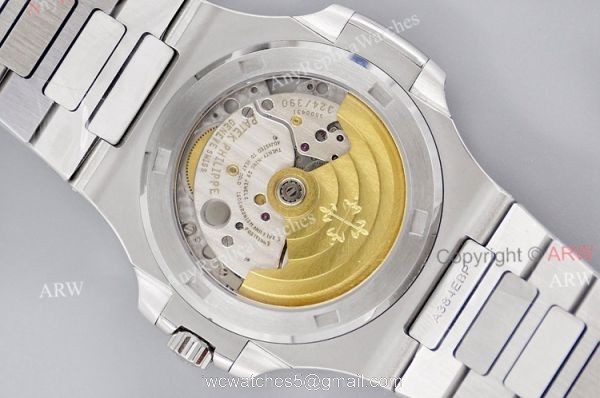 3K Factory Patek Philippe Nautilus 5713 Dark Blue Face With Diamonds Watch Replica 7