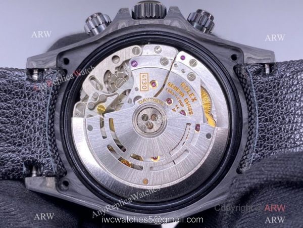 Super Clone Rolex Diw Daytona Noob Factory Forged Carbon Orange Nylon Strap Swiss 4130 7