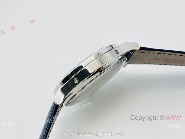 ZF Patek Philippe Calatrava Perpetual Calendar Cal 324 S QA LU 24H303 Watch Blue Dial 7
