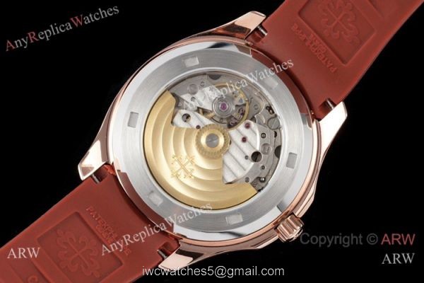 Swiss Quality Copy Patek Philippe Aquanaut Rose Gold Chocolate Dial Citizen 8215 Watch 7