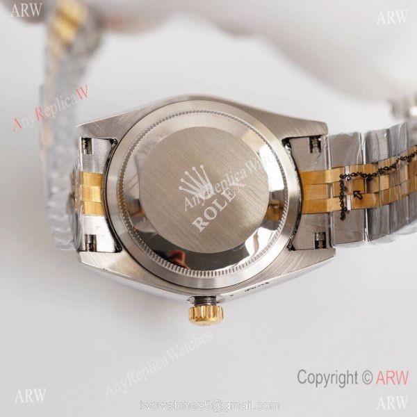 Replica Rolex Datejust Two Tone Diamond Watch Citizen 8215 Movement 7