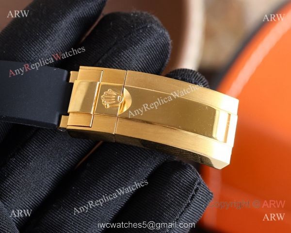 Replica Rolex Day-Date Diamond Gold Bezel Black Face 40 MM Watch 7