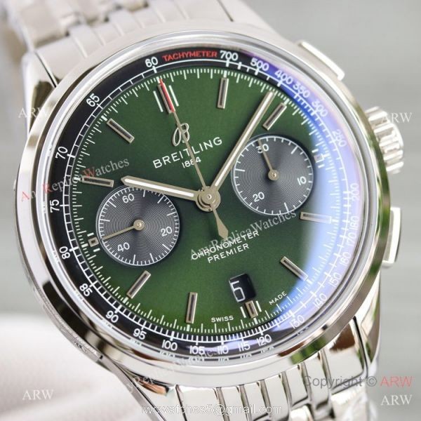 Swiss Breitling Premier B01 Bentley British Racing Green BLS Asia 7750 Chronograph Watch AAA Copy 7