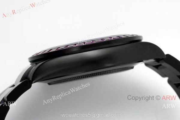 NEW! Noob Factory 4130 Rolex Daytona Blaken &8216;Black Venom Rainbow Bezel Watch 40mm 7