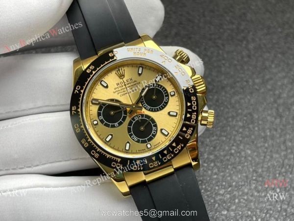Noob Factory 1:1 Cal.4130 Rolex Daytona Gold Case Panda Dial watch 40mm for Men 7