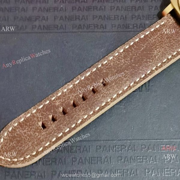 New Clone Panerai Submersible Bianco PAM1223 Watch 42mm Yellow Gold Case 7