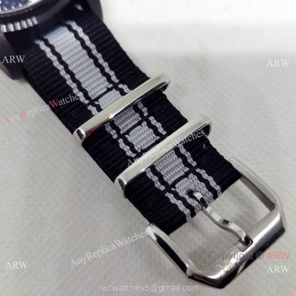 New Copy IWC Pilots Blacksteel Nylon Strap Watch Automatic 7