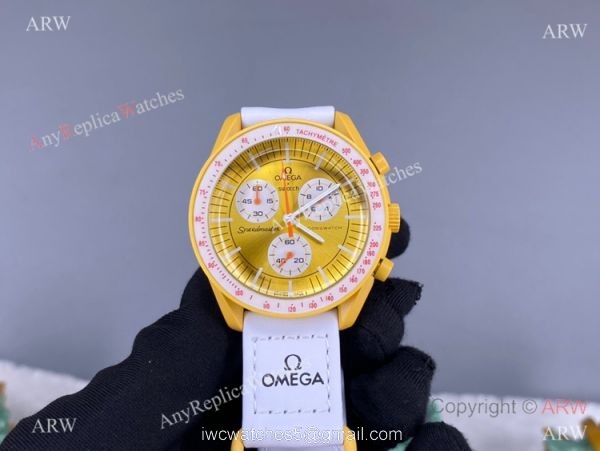 2022 New! Replica Swatch x Omega Mission to SUN Watch Bioceramic lemon case 7