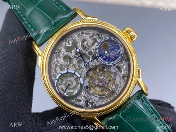 Swiss Patek Philippe Grand Complications Moonphase Tourbillon Watch Yellow Gold 42mm 7