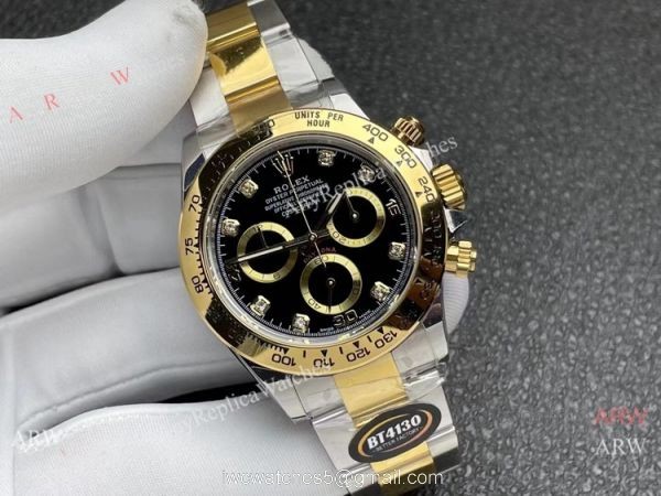 Better Factory BTF Cal.4130 Rolex Daytona 40mm Two Tone Black Watch 7
