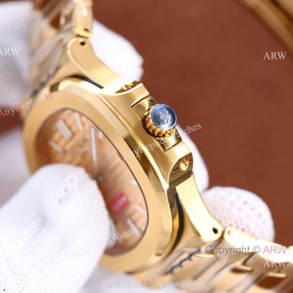 Swiss Quality Copy Patek Philippe Nautilus x Supreme Citizen Watch Yellow Gold 7