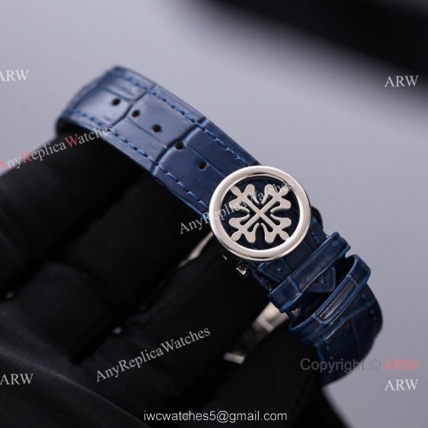 Swiss Quality Patek Philippe Calatrava Annual Calendar Silver Dial Rose Gold Watches 7