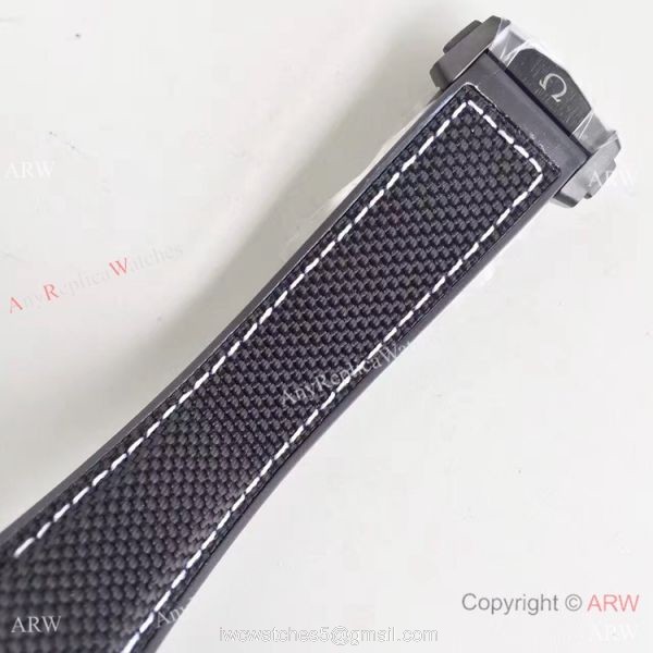 Swiss Replica Omega Seamaster Planet Ocean Deep Black GMT Ceramic Watch 7