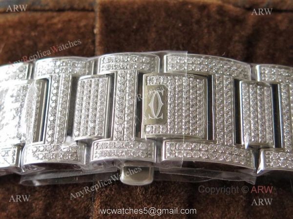 (TW) Fully Iced Out Cartier Ballon Bleu Diamond Watch Best Replica 7