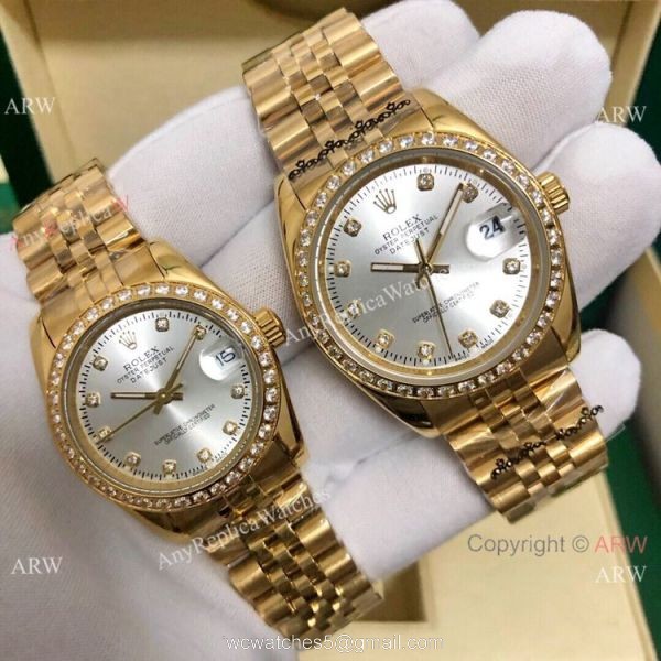 Fake Rolex Datejust Jubilee Band Yellow Gold Watch 36mm and 31mm 7