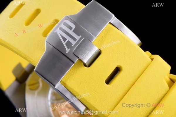 JF Factory V8 1:1 Best Audemars Piguet Divers Watch Yellow Dial 3120 Movement 7