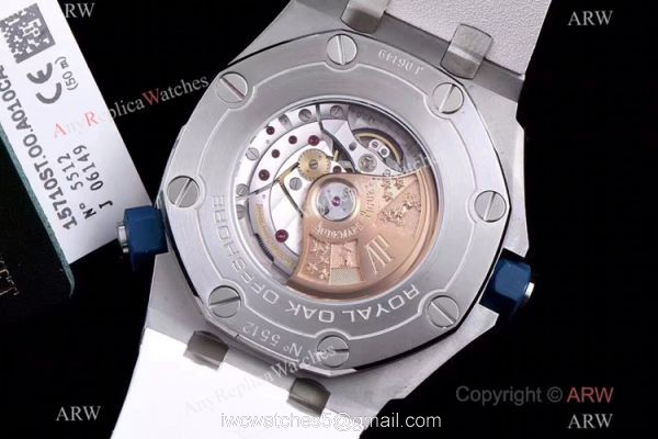 JF Factory V8 1:1 Best Audemars Piguet Divers Men Watch White Dial 7