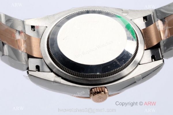 (EW) EW Factory Swiss 3235 Rolex Datejust 36 Gray Palm 2021 Watch 2-Tone Rose Gold Case 7
