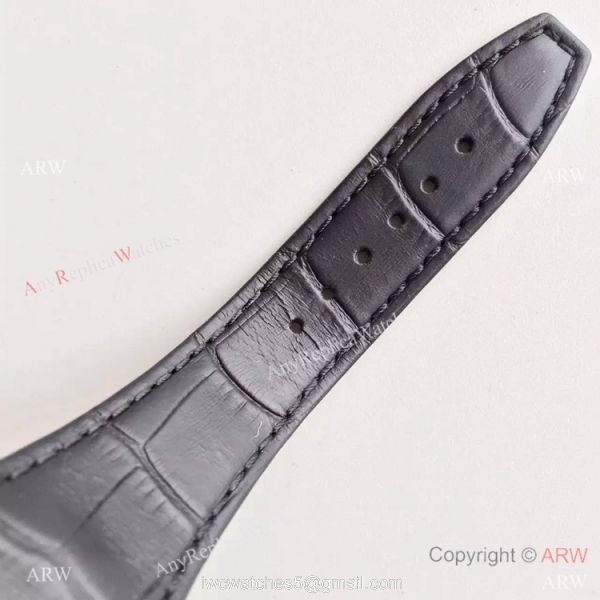Replica JF Audemars Piguet Royal Oak Ss Black Leather Bracelet AAA Grade Replica Watches Sale 8