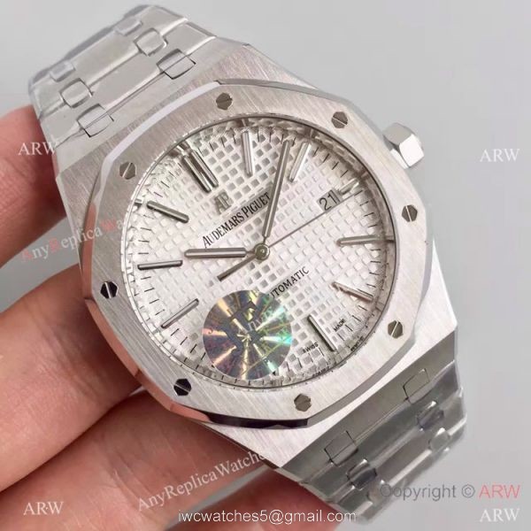 Copy Audemars Piguet Royal Oak JF Factory Watch 41mm SS Silver Dial 8