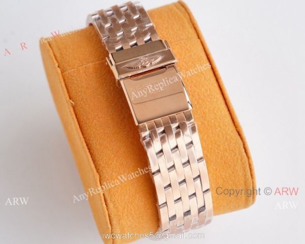 Super Clone Breitling Rose Gold Navitimer 01 Watch Valjoux7750 Movement 8